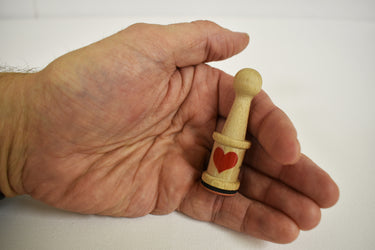 Heart Dry Rubber Peg Stamp for Arts Crafts Security Glow Party